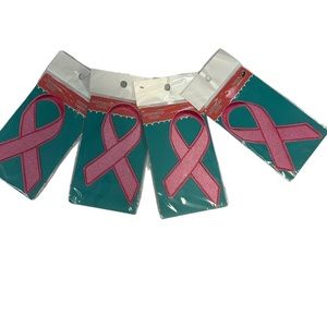 Simply Southern Breast Cancer Ribbon Iron On Patches NWT Set Of Four